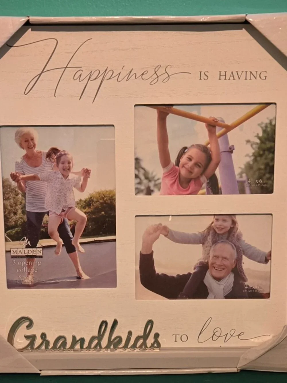 Malden 3 Opening Frame Happiness is Having Grandkids to Love (1) 5x7 and (2) 4X6